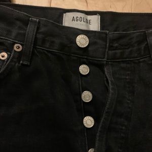 AGOLDE Lana jeans, dark grey-black (haywire), size 25